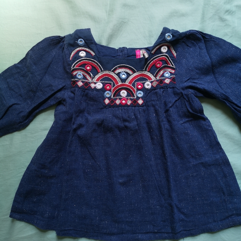 Girl Top and trouser - blue jean